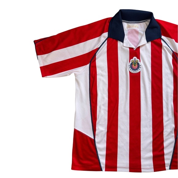 Vintage 90s Chivas De Guadalajara Soccer Jersey Mens XL Collared Mexico Number 7 - Picture 3 of 8